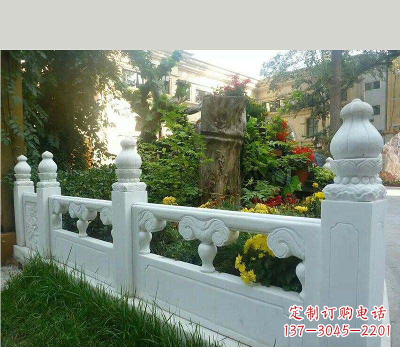 日照别墅汉白玉栏板景观石雕