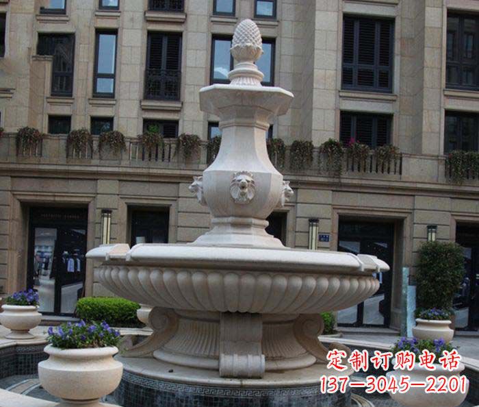 日照别墅景观欧式喷泉石雕_2