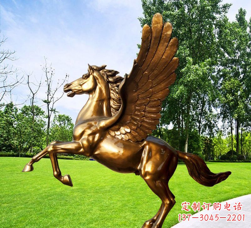日照玻璃钢仿铜动物马雕塑精美的艺术品