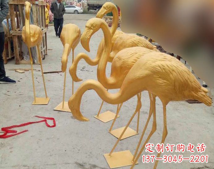 日照火烈鸟雕塑仿铜雕塑的精美杰作