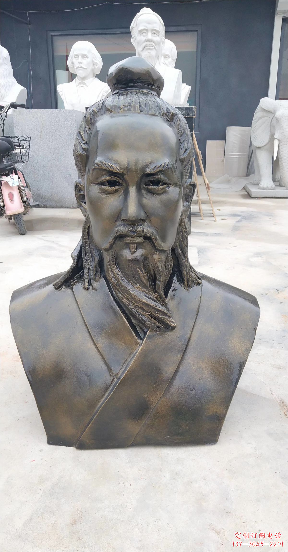 日照玻璃钢鲁班头像雕塑传承传统雕刻技艺