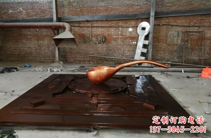 日照玻璃钢仿铜司南雕塑精美装点城市的灵魂