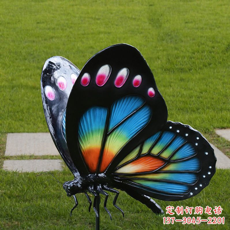 日照玻璃钢制作的蝴蝶雕塑