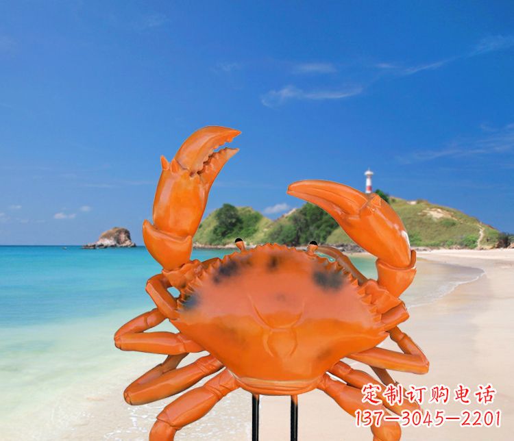 日照玻璃钢螃蟹雕塑
