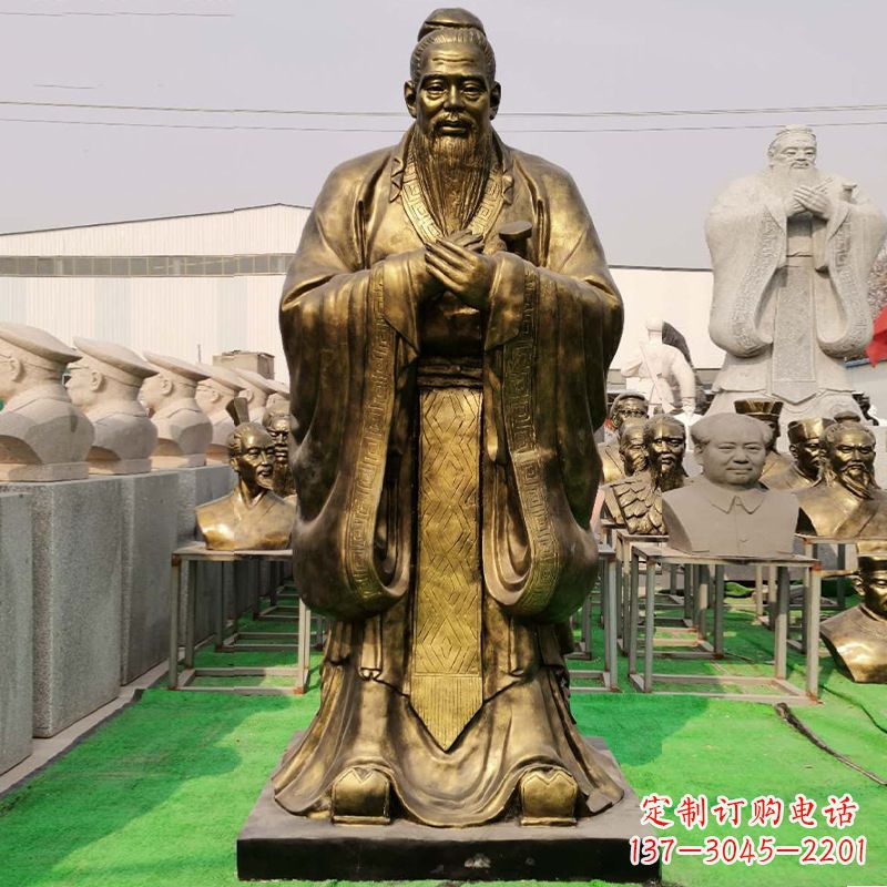 日照玻璃钢制孔子雕塑