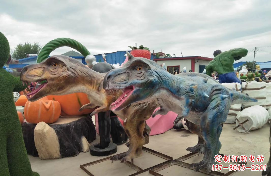 日照恐龙雕塑玻璃钢的艺术精品