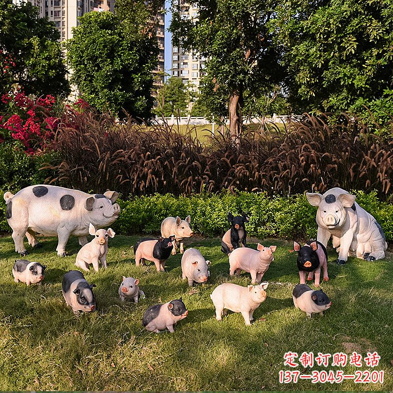 日照玻璃钢树脂仿真动物雕塑——公园农家院精美装饰
