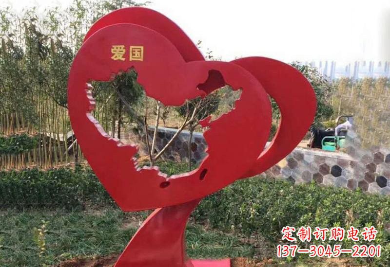 日照不锈钢爱国镂空中国地图雕塑
