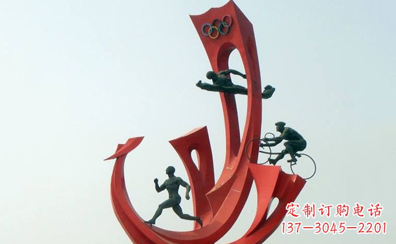 日照运动员雕塑缅怀奥运会的荣耀