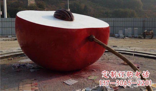 日照精美不锈钢苹果雕塑