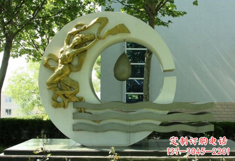 日照不锈钢嫦娥奔月雕塑——传承中华文化