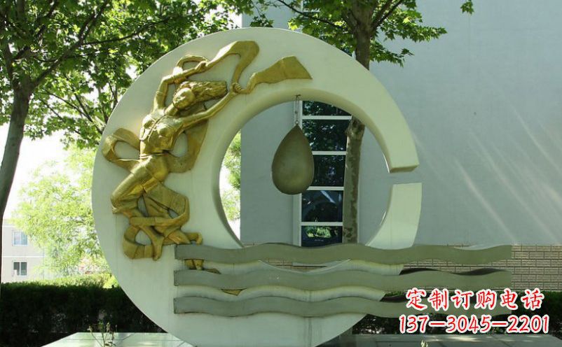 日照不锈钢嫦娥奔月景观雕塑