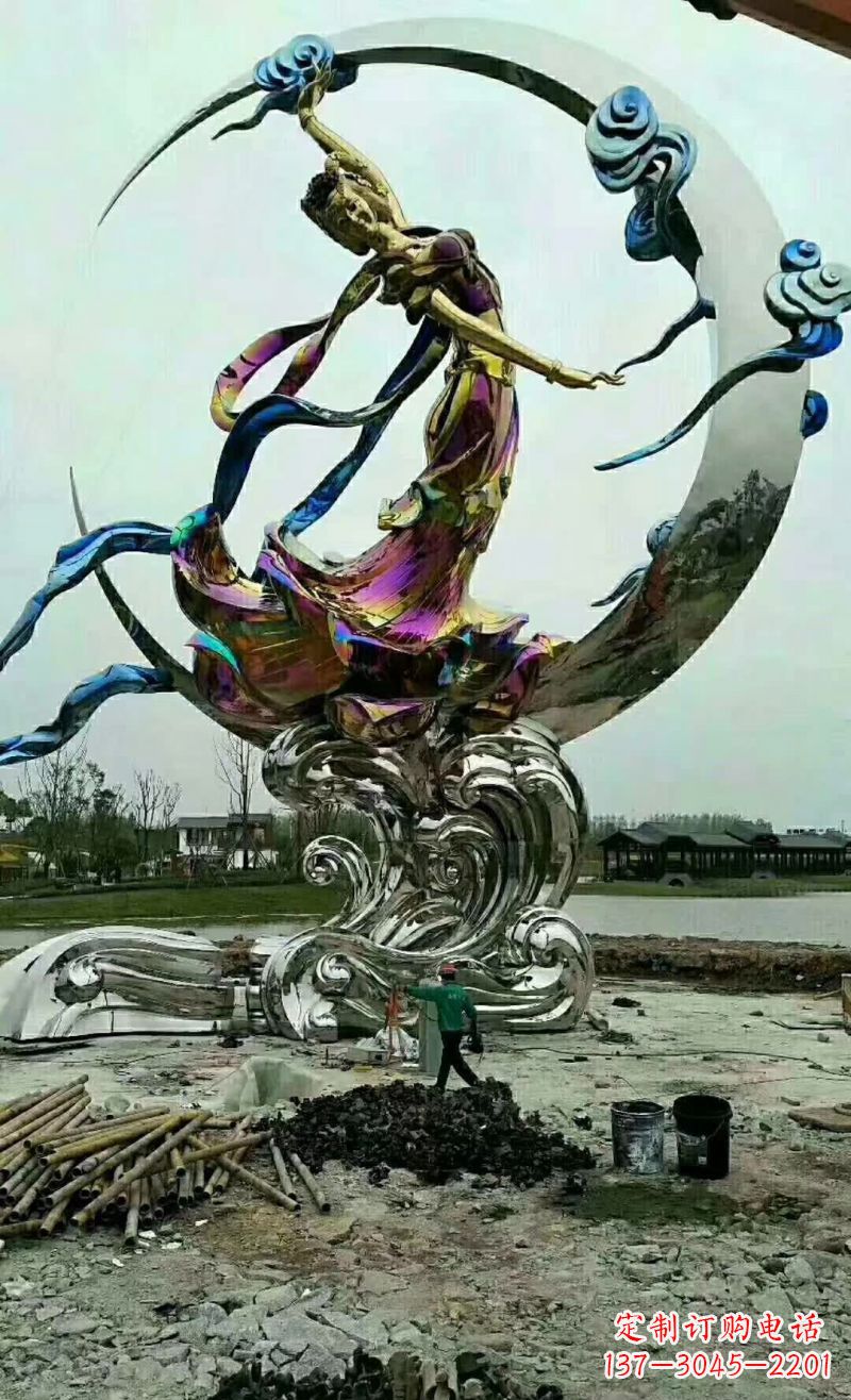 日照不锈钢嫦娥奔月雕塑