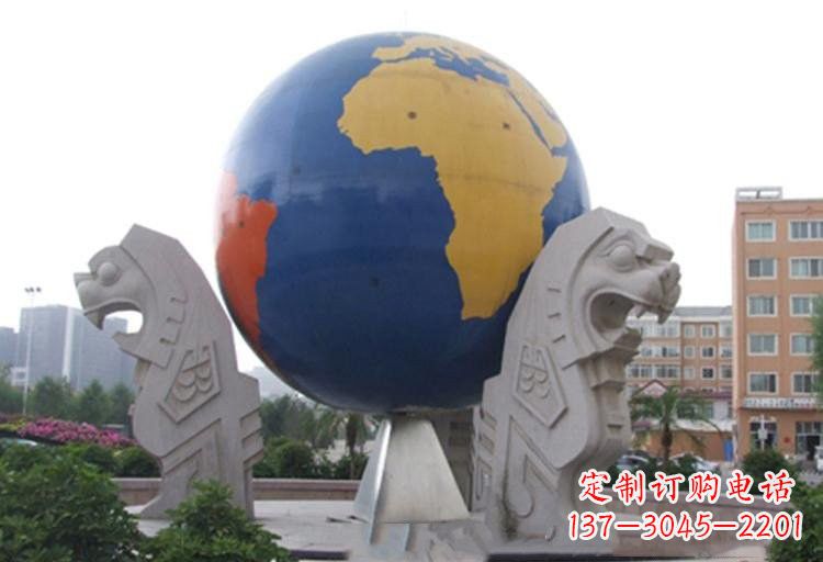 日照不锈钢城市彩色地球雕塑让世界变得更美