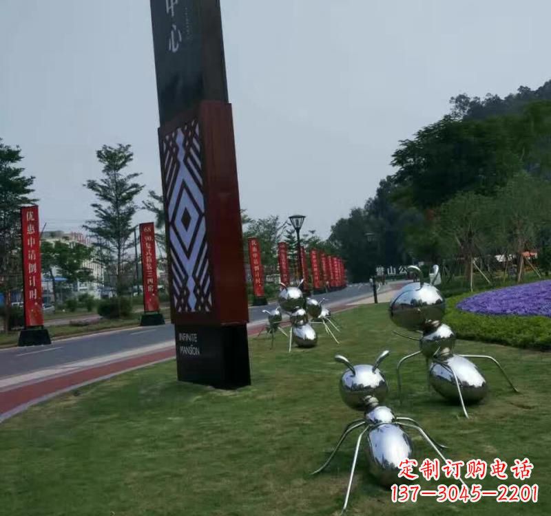 日照不锈钢蚂蚁雕塑精美的艺术精品