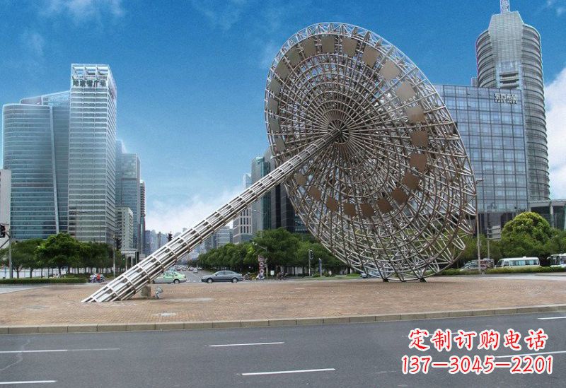 日照不锈钢城市日晷雕塑——缔造城市新景观