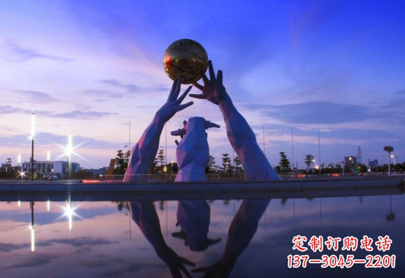 日照不锈钢城市的地球雕塑