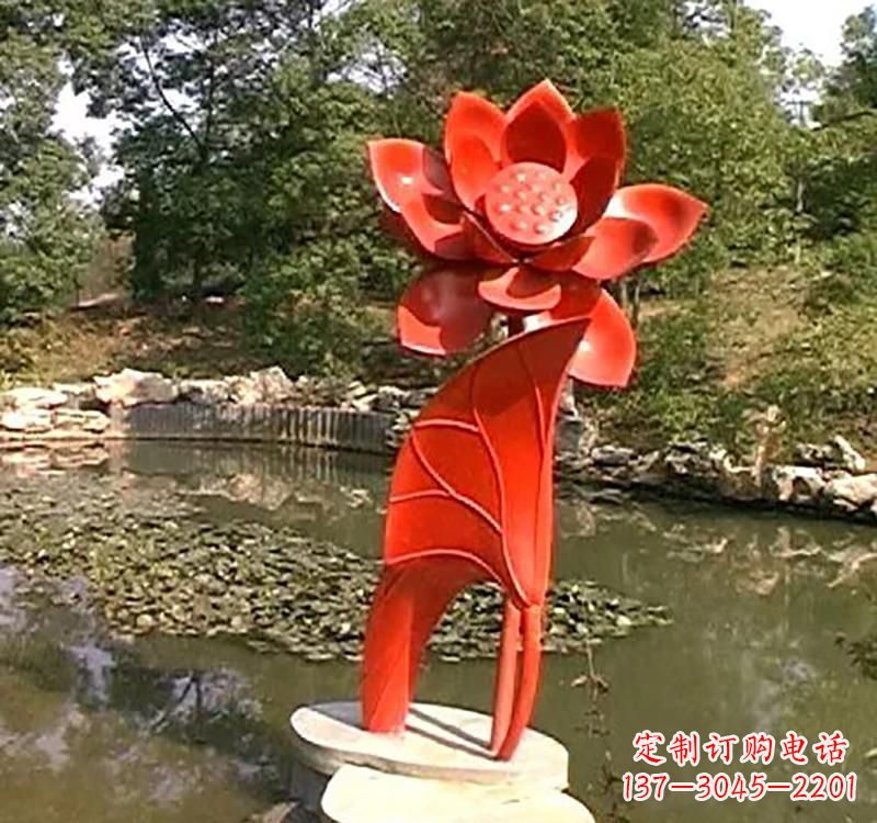 日照不锈钢荷花雕塑激发城市艺术灵感