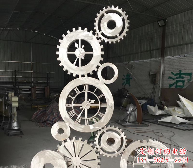 日照不锈钢齿轮雕塑艺术与科技的完美结合