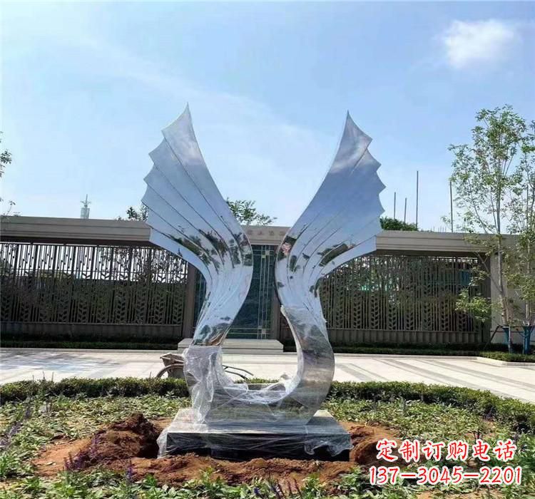 日照精美不锈钢翅膀雕塑
