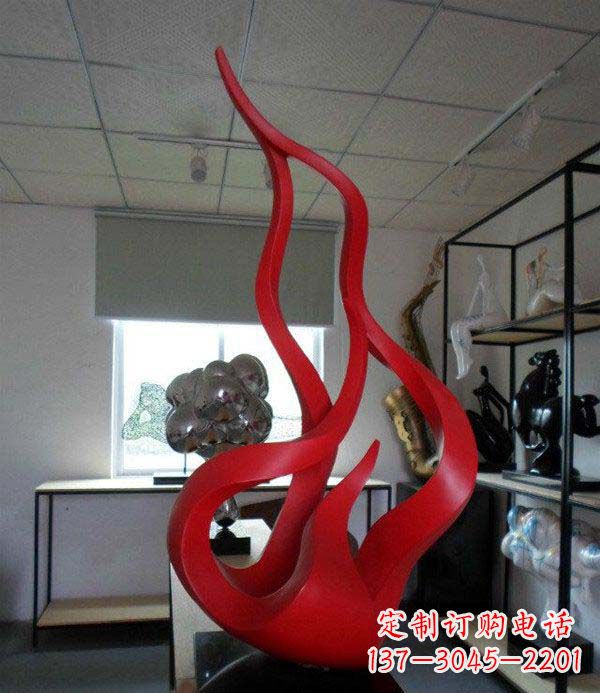 日照精致不锈钢火苗雕塑