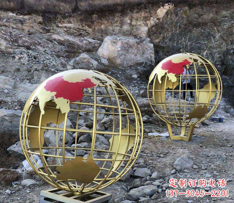 日照不锈钢制作的地球雕塑