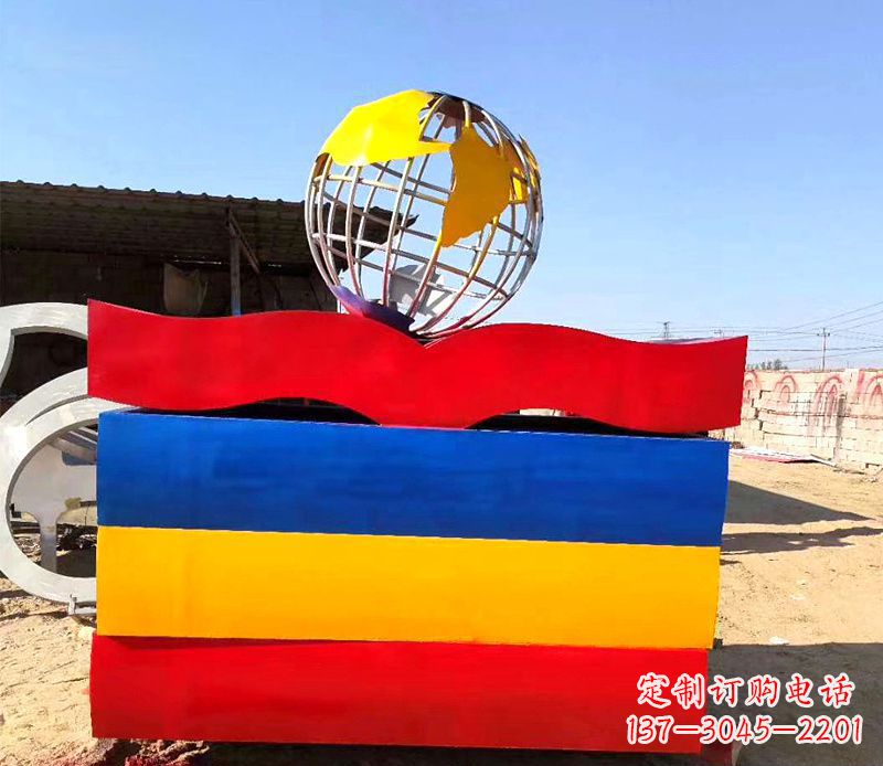 日照不锈钢地球雕塑——象征地球的美丽与和谐