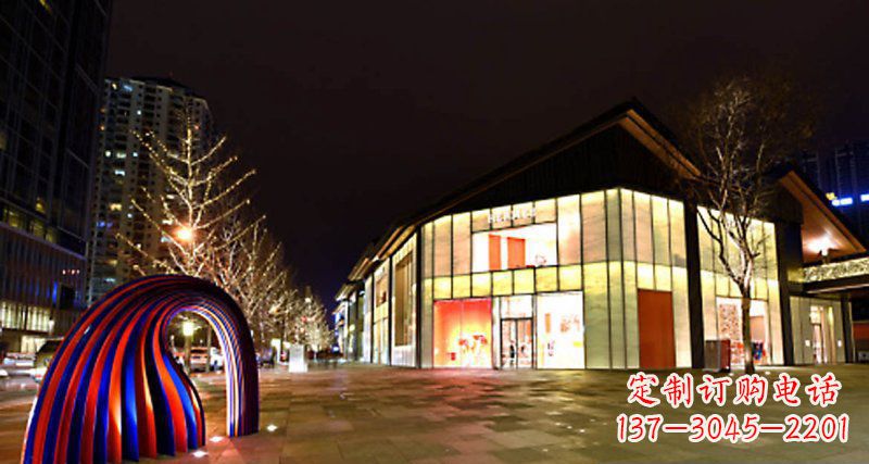 日照不锈钢拱门雕塑——点缀街边景观