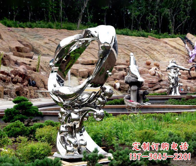 日照不锈钢海豚雕塑——精致的艺术品