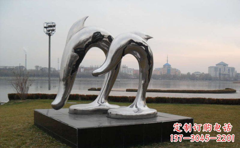 日照精致的不锈钢海豚雕塑