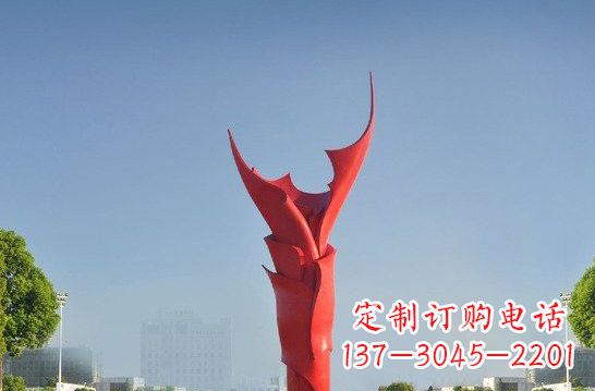 日照不锈钢火炬雕塑——点燃友谊之火