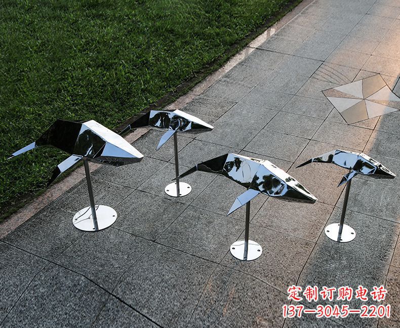 日照不锈钢海豚雕塑精致的海洋之美