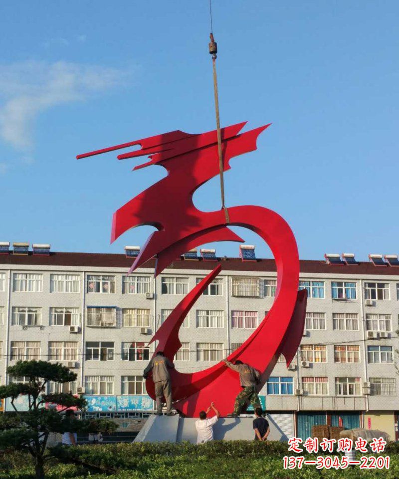 日照不锈钢龙雕塑展现龙城市景观之美
