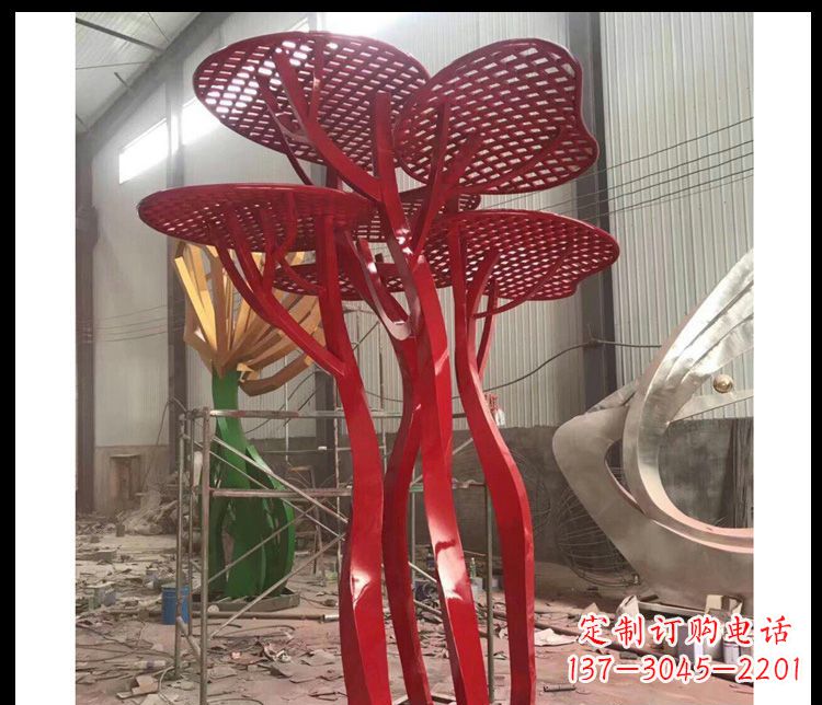 日照不锈钢蘑菇景观雕塑