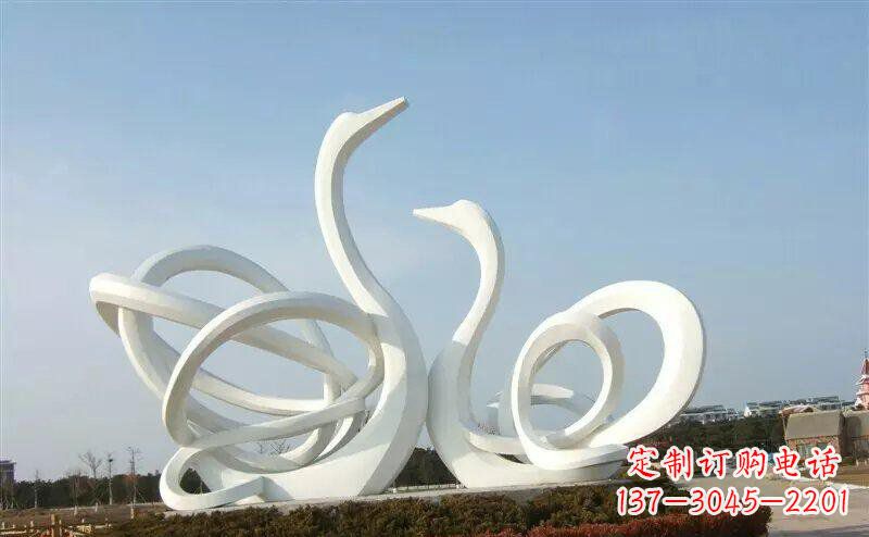 日照不锈钢制作的天鹅雕塑