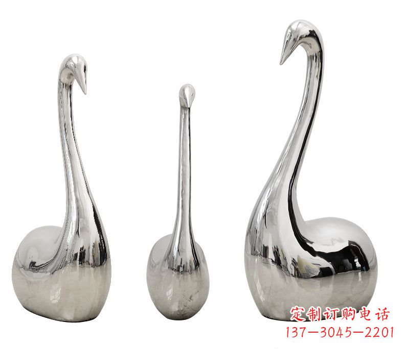 日照精美不锈钢天鹅雕塑