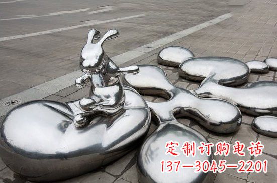 日照不锈钢兔子雕塑