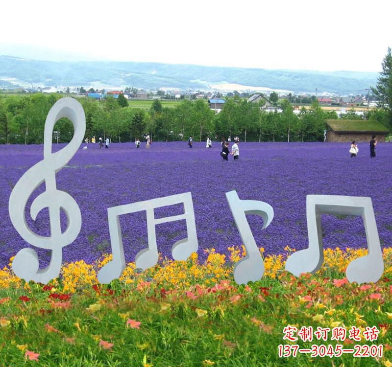 日照精美不锈钢音符雕塑
