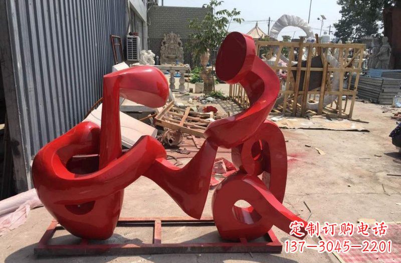 日照不锈钢音符雕塑传递美丽的音乐