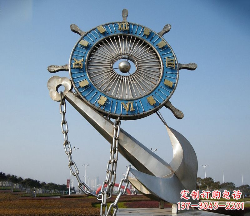 日照不锈钢船舵雕塑展现精湛工艺
