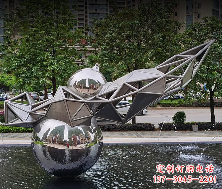 日照不锈钢葫芦雕塑美丽耐用的艺术杰作