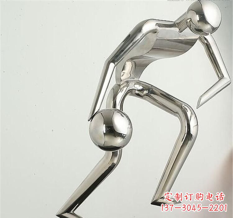 日照不锈钢保龄球雕塑——抽象人形美学之精华