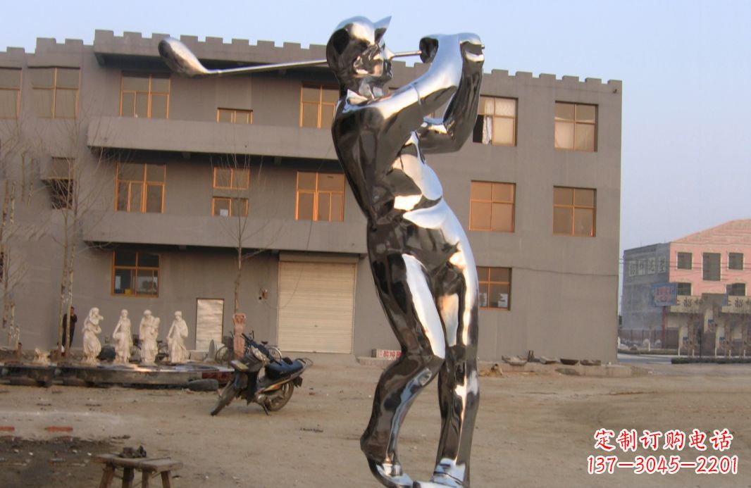 日照不锈钢打造高尔夫球雕塑