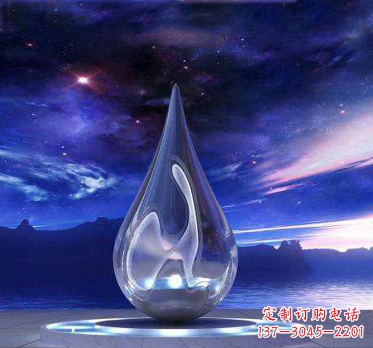日照不锈钢大型水滴雕塑极致的审美艺术