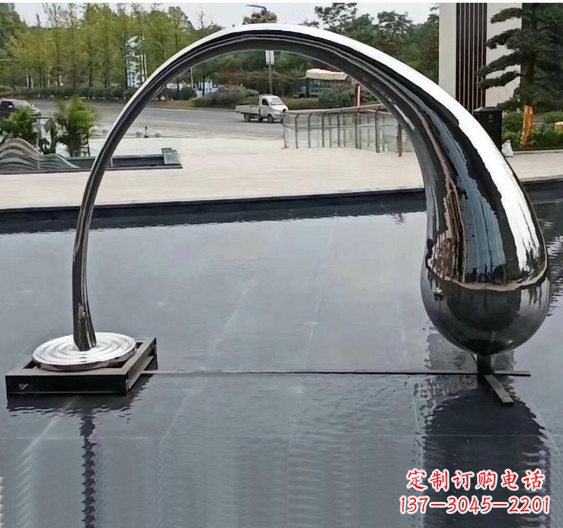 日照不锈钢大型水滴雕塑让艺术融入生活