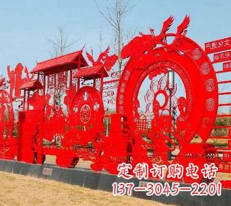 日照不锈钢党旗雕塑——缅怀先烈、继续前进