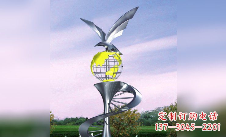 日照雄鹰展翅,不锈钢雕塑飞翔