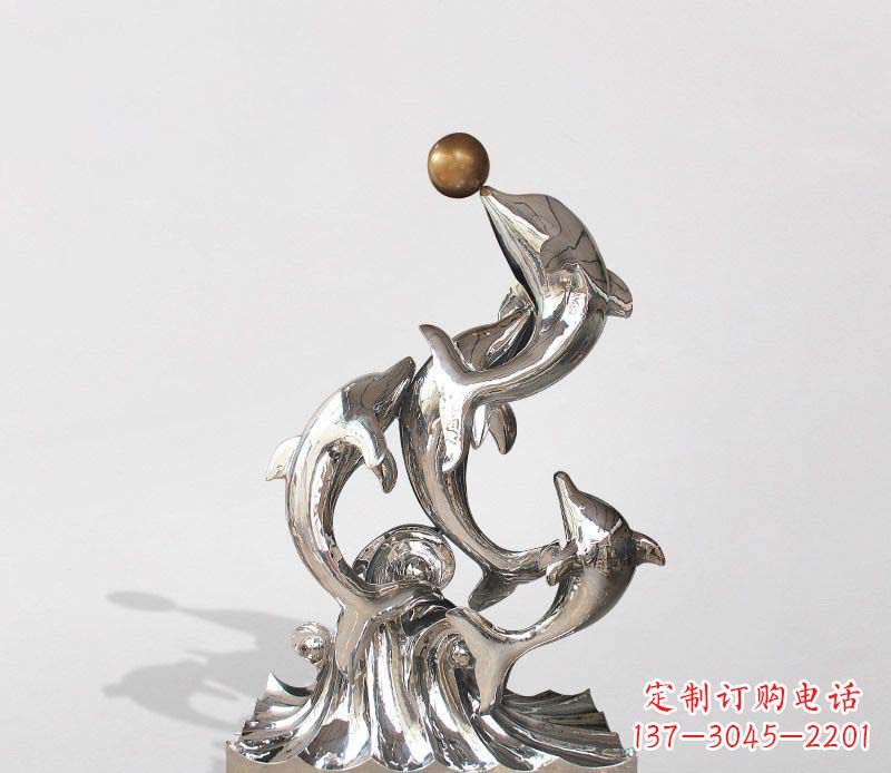 日照不锈钢海豚雕塑精美的艺术杰作