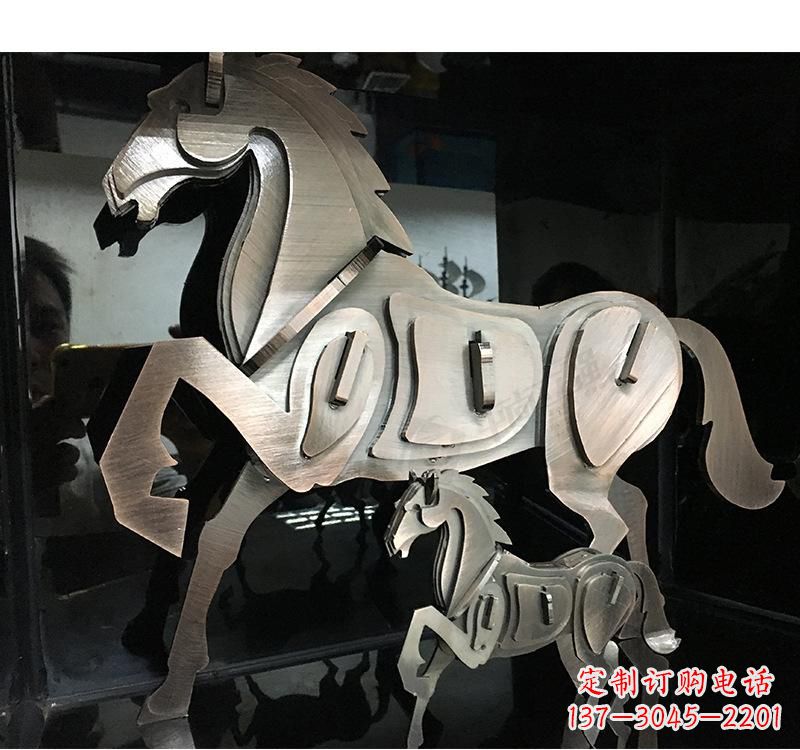 日照不锈钢动物马雕塑艺术精美动人