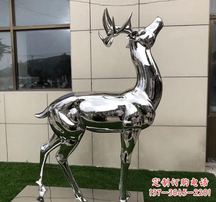 日照不锈钢动物梅花鹿雕塑美观耐用